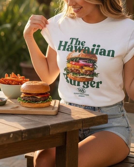 (New)Vintage Hawaiian Burger 🍔 T Shirt