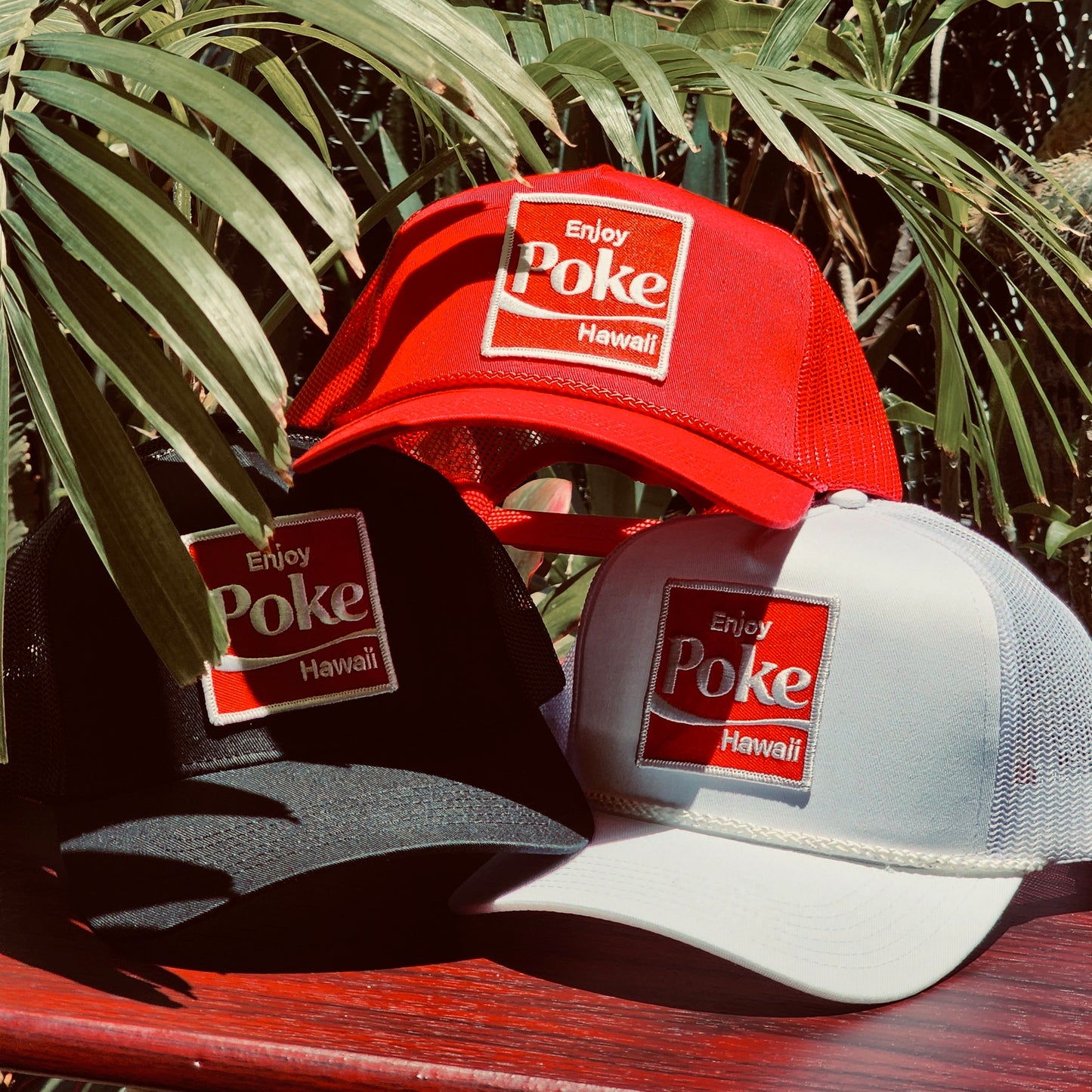 Enjoy Poke Patched Trucker Cap(3colors)