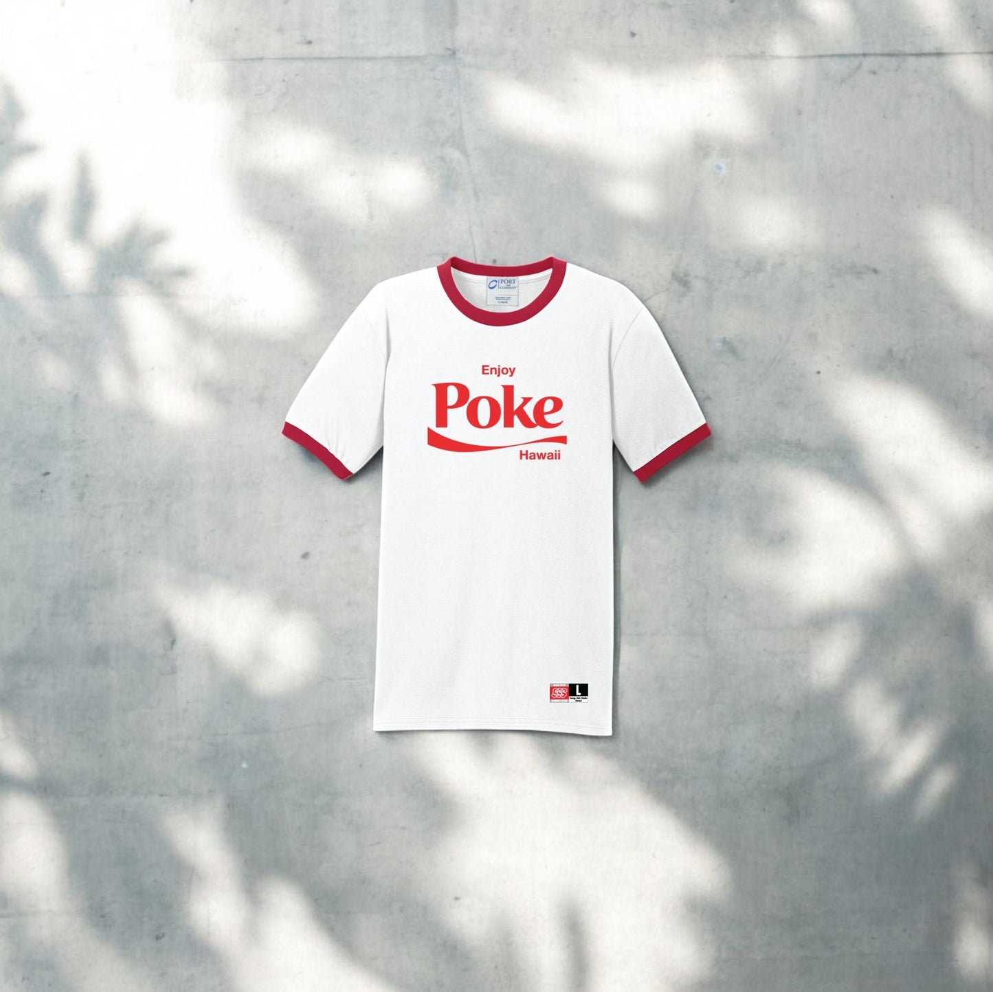 Enjoy Poke Classic Ringer Tee-Red