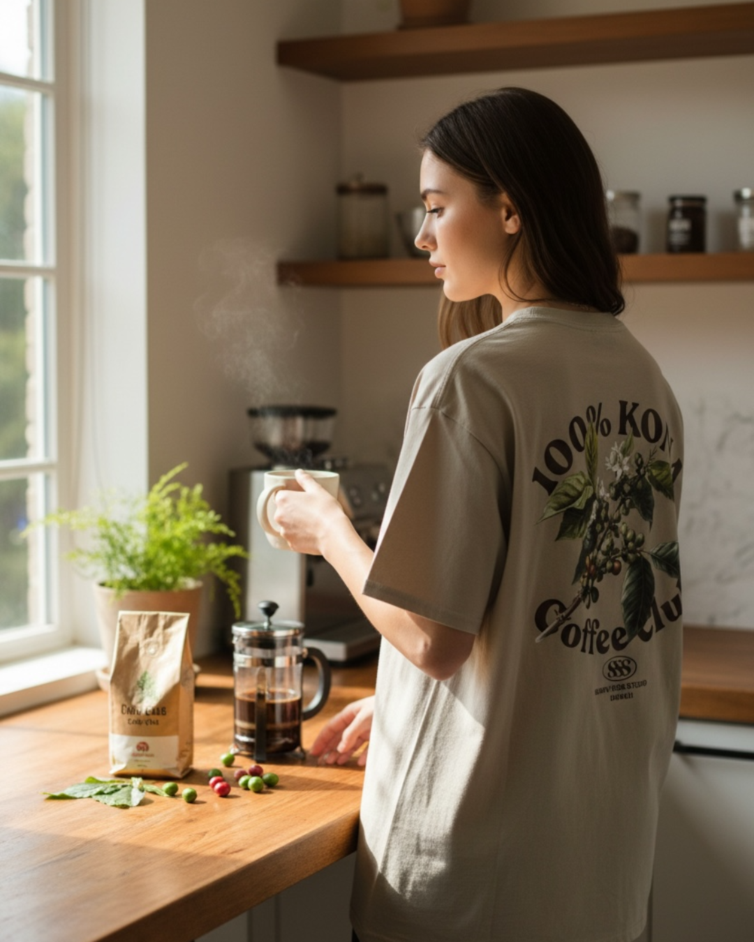 (New)100% KONA Coffee Club T-shirts