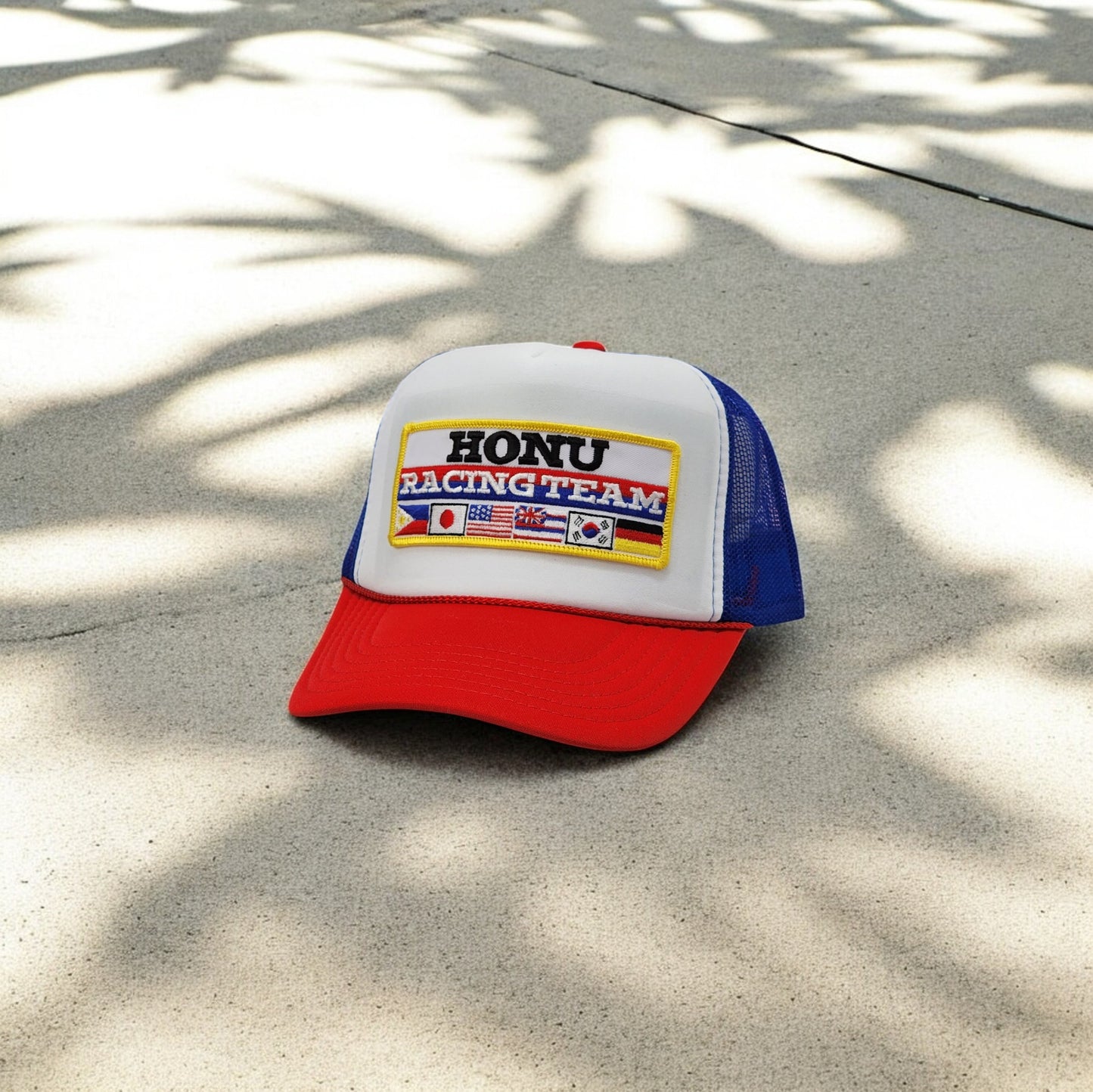 Honu Racing Team Patched Trucker Hat Multi-1