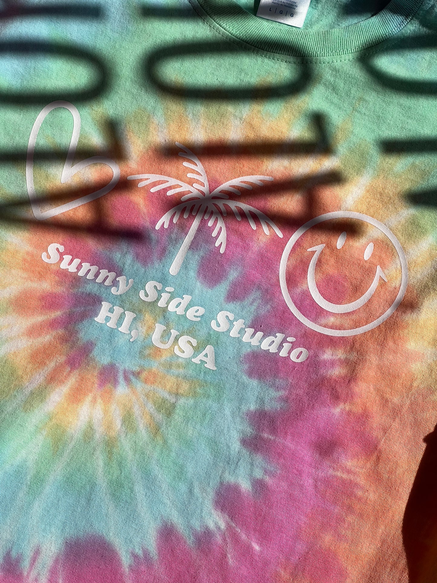 Cropped Tie-dye T-Shirts(Pastel Rainbow)