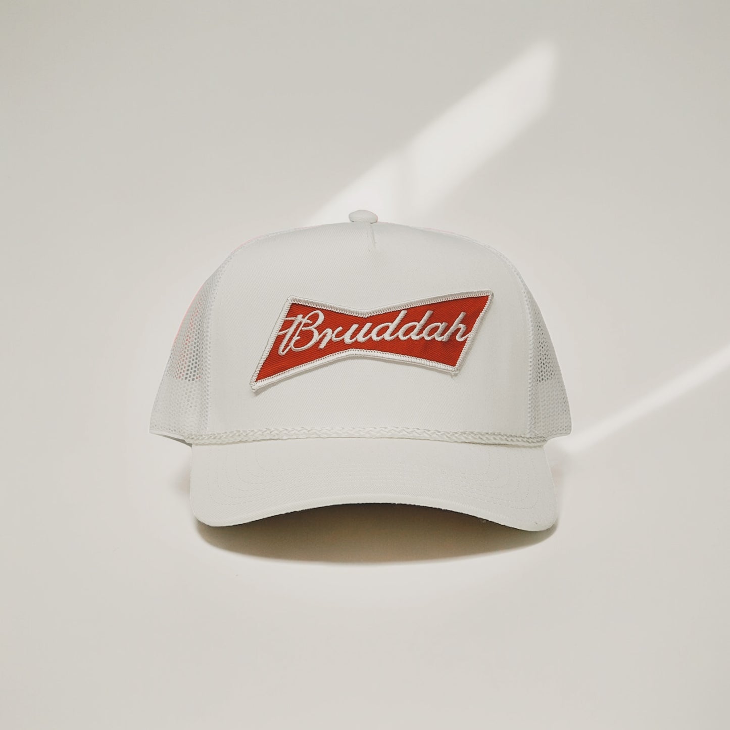 Bruddah Patched Trucker Hats White