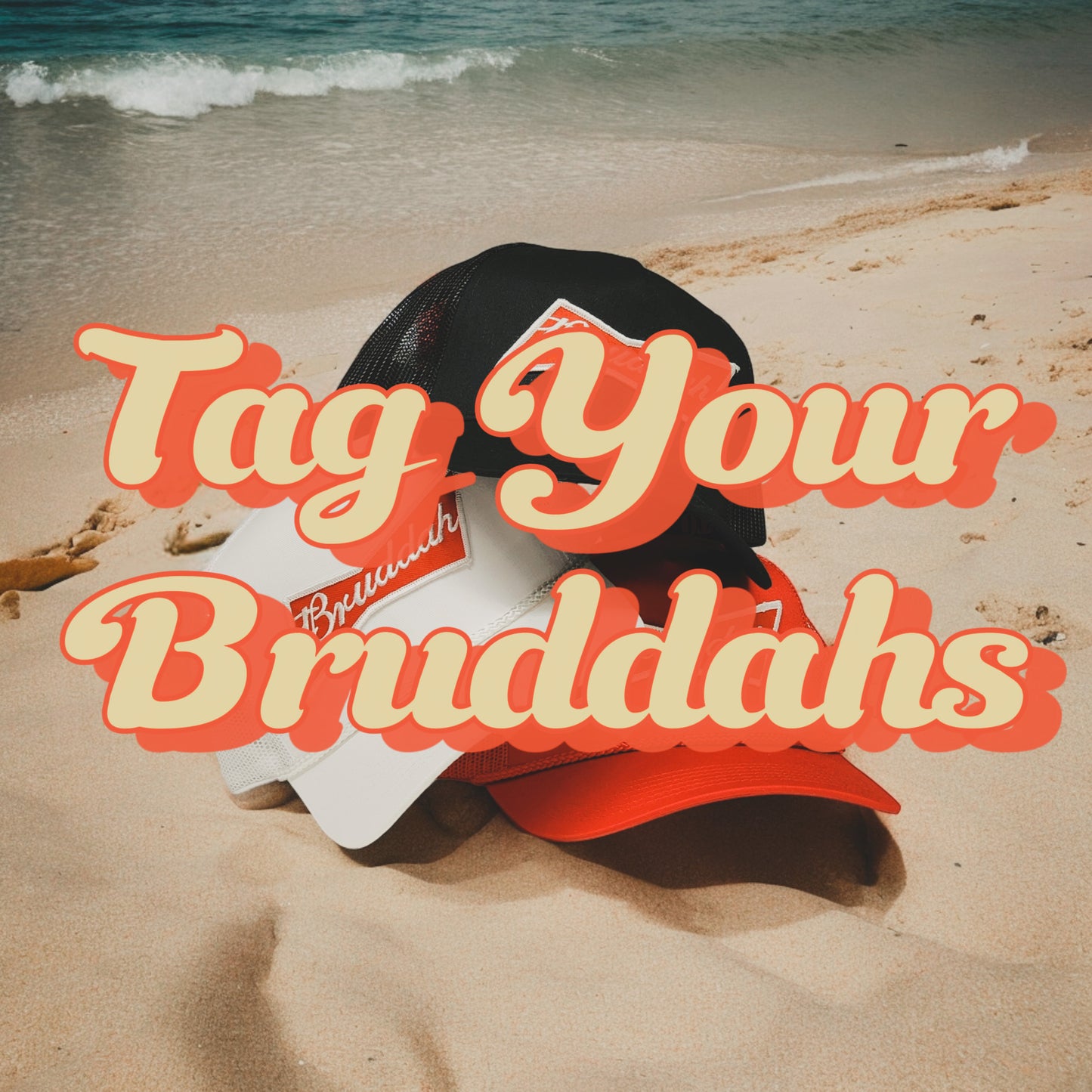Bruddah Patched Trucker Hats(3colors)