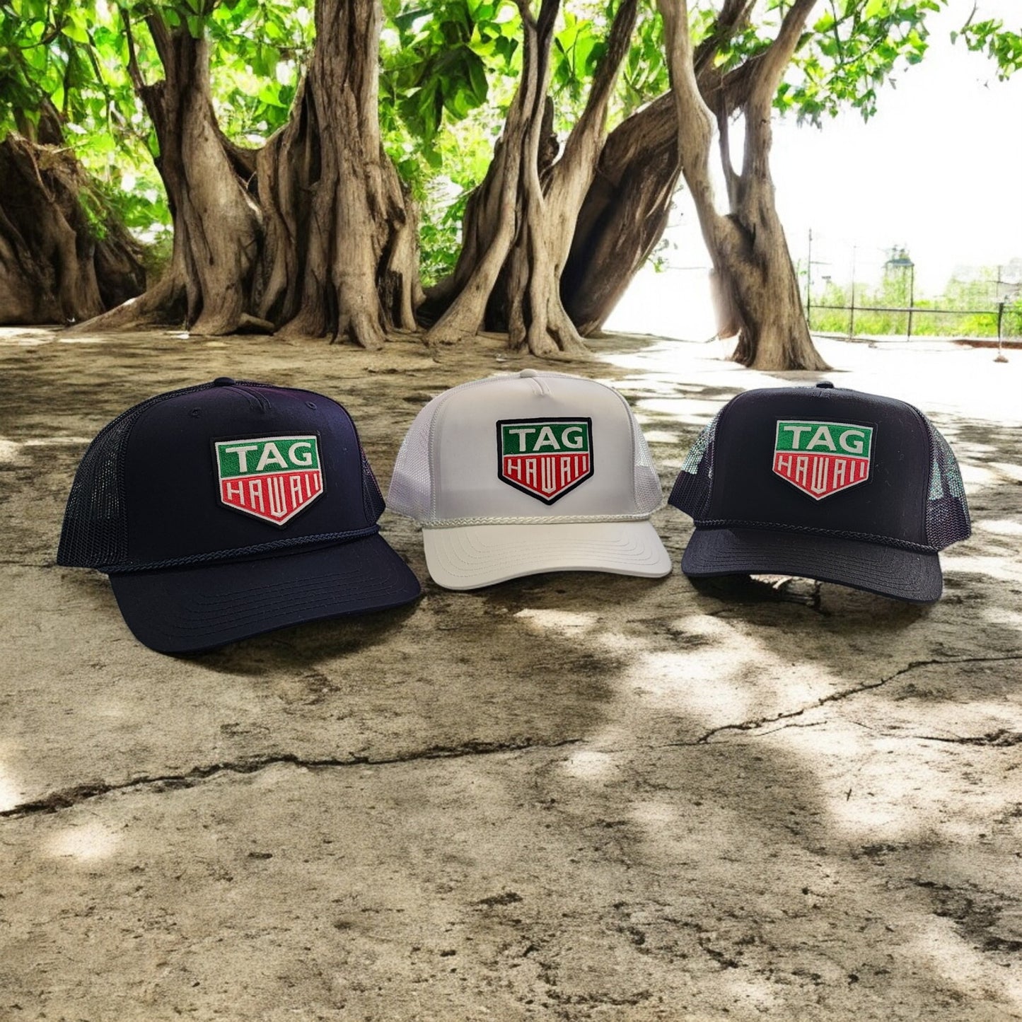 Tag Hawaii Patched Braid Trucker Cap(3 Colors)