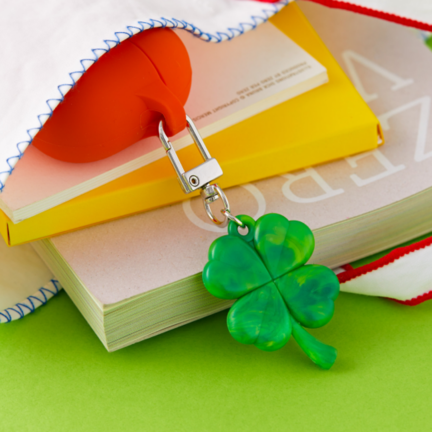 Recycled Plastic Lucky Shamrock Keyring