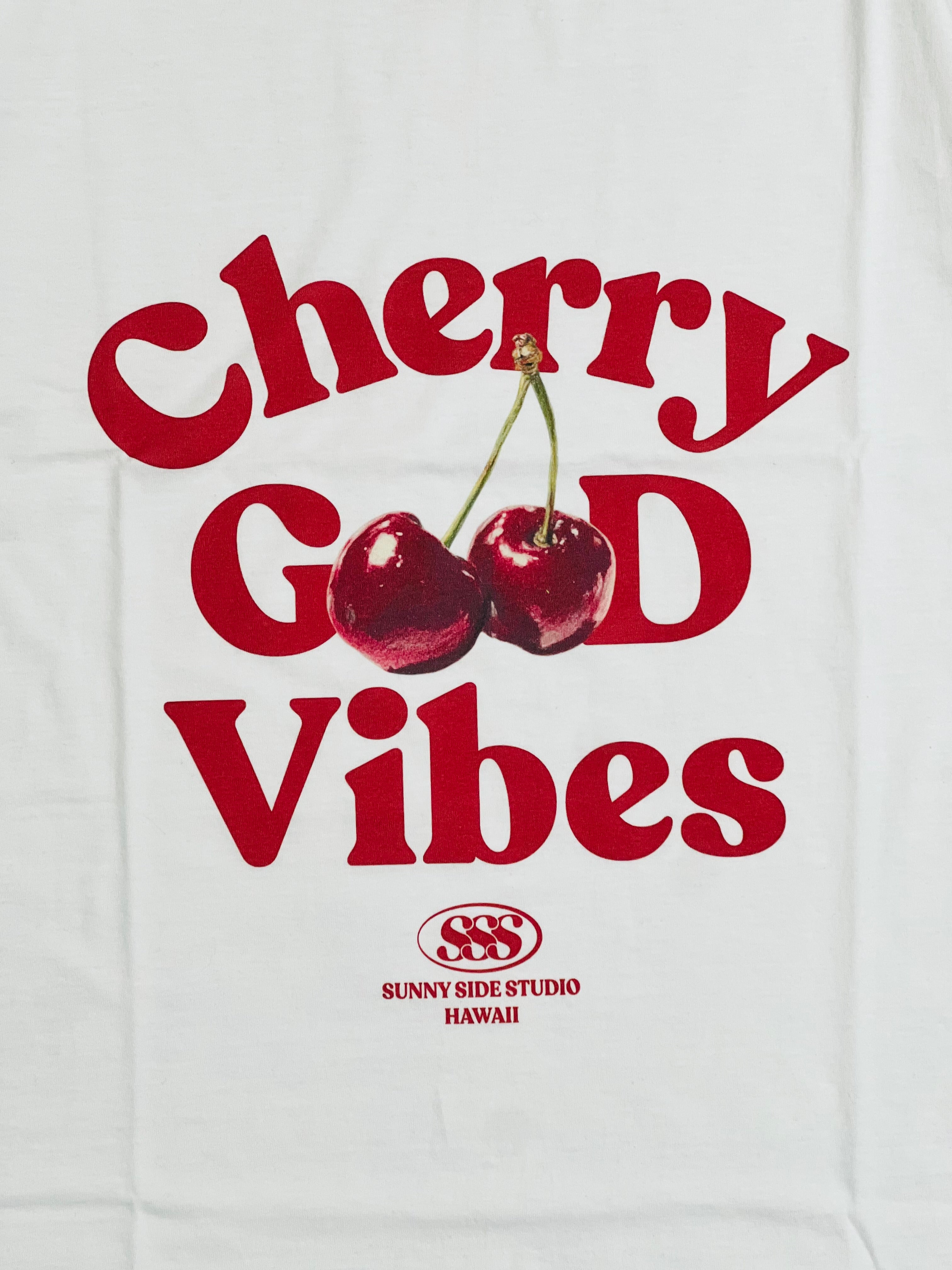 New)Cherry Good Vibe 🍒 Ringer Tee – Sunny Side Studio