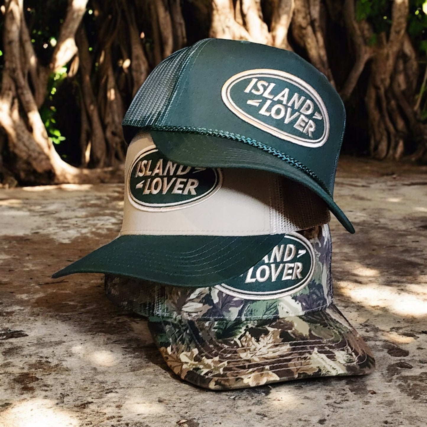 (New)Island Lover Patched Trucker Cap(2 Colors)