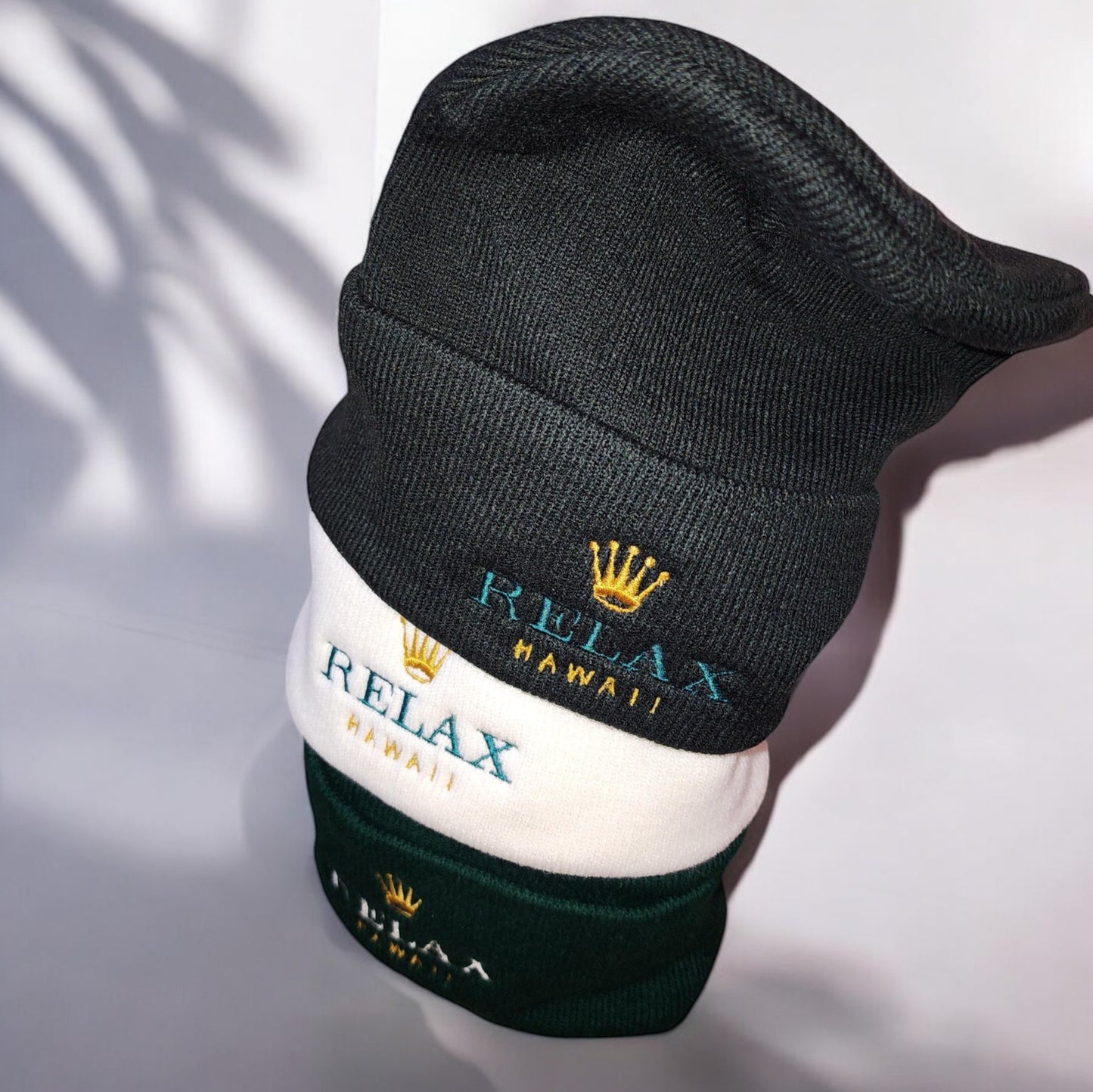 (New)Relax Hawaii Embroidered Beanies(3 Colors)