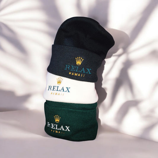 Relax Hawaii Embroidered Beanies(3 Colors)