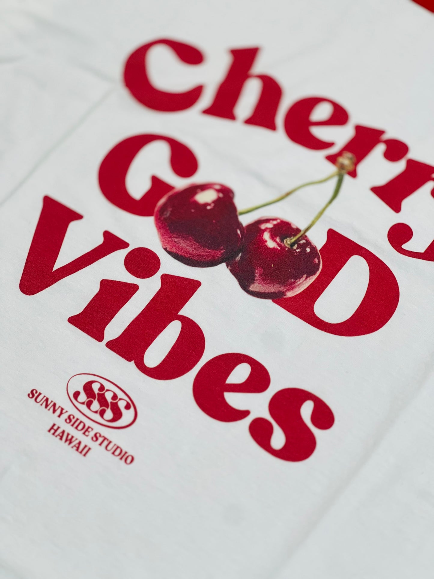 (New)Cherry Good Vibe 🍒 Ringer Tee