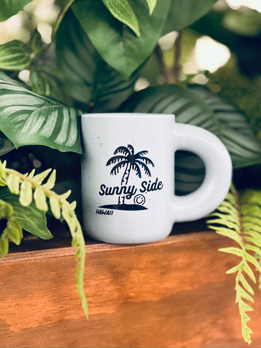 Palm Tree Donut Handle Mugs(Navy)