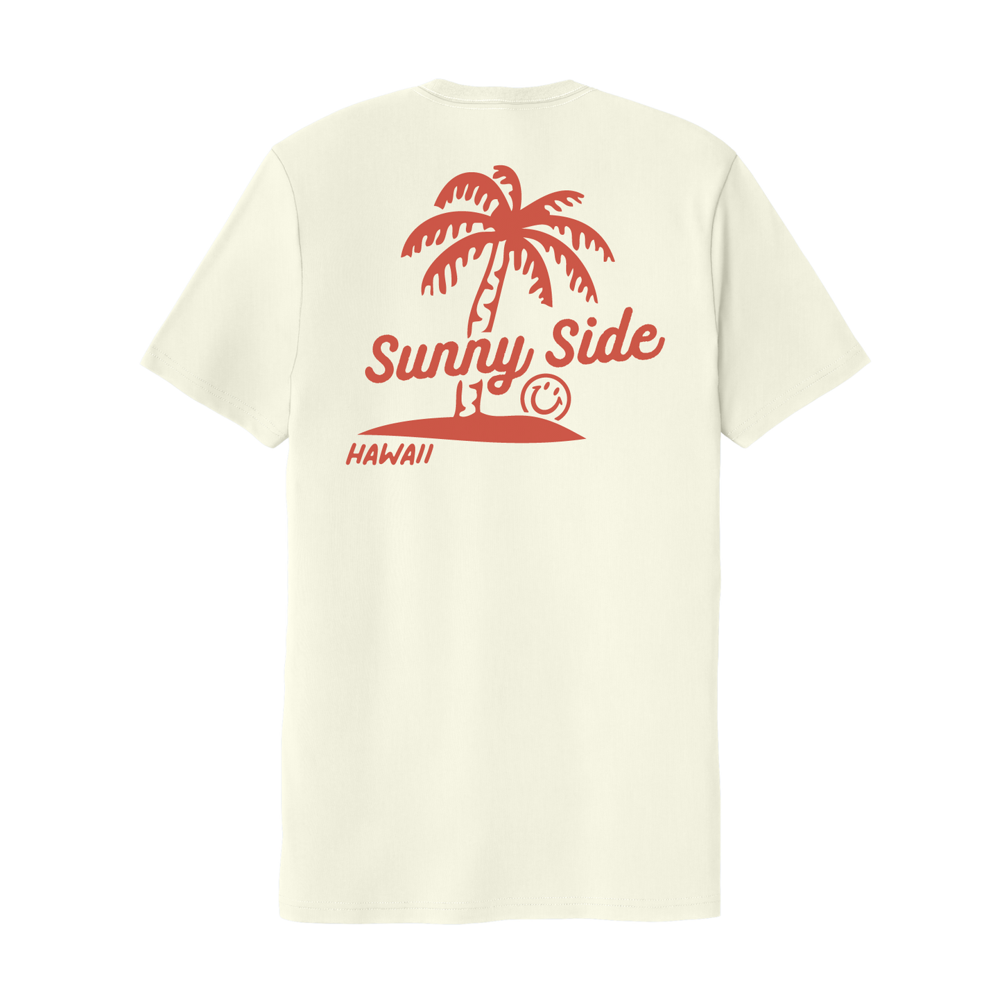 Organic Cotton Palm Tree Unisex Tee(White Sand)