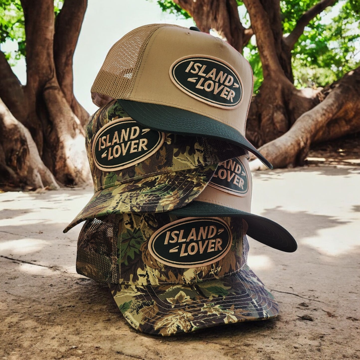 (New)Island Lover Patched Trucker Cap(2 Colors)